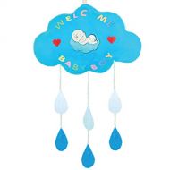 [아마존베스트]Simple P Baby Mobile Cribs Ceiling Hanging Toy Cloud and rain Drop Felt Nursery Decorations for Newborn Baby boy Baby Shower Gift