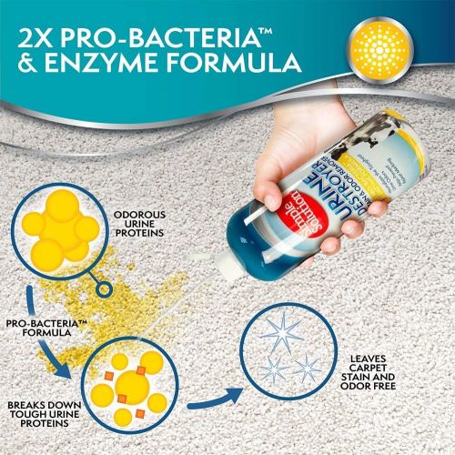  Simple Solution Pet Urine Destroyer | Enzymatic Cleaner with 2X Pro-Bacteria Cleaning Power | Targets Urine Stains and Odors