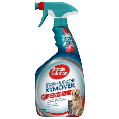  Simple Solution Pet Stain and Odor Remover | Enzymatic Cleaner with 2X Pro-Bacteria Cleaning Power