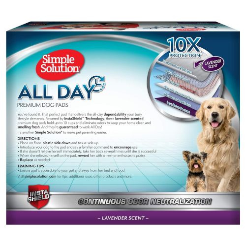  [아마존 핫딜]  [아마존핫딜]Simple Solution 6-Layer All Day Premium Dog Pads, 23 x 24, Lavender Scent