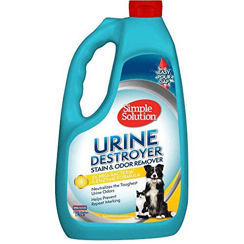  Simple Solution Pet Urine Destroyer | Enzymatic Cleaner with 2X Pro-Bacteria Cleaning Power | Targets Urine Stains and Odors