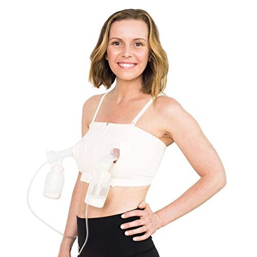  Hands Free Breast Pumping Bra | DLITE by Simple Wishes (by Moms for Moms) | Adjustable, Modest Cover and Tight Seal, Comfortable, Supportive | Soft Pink | Large/Plus