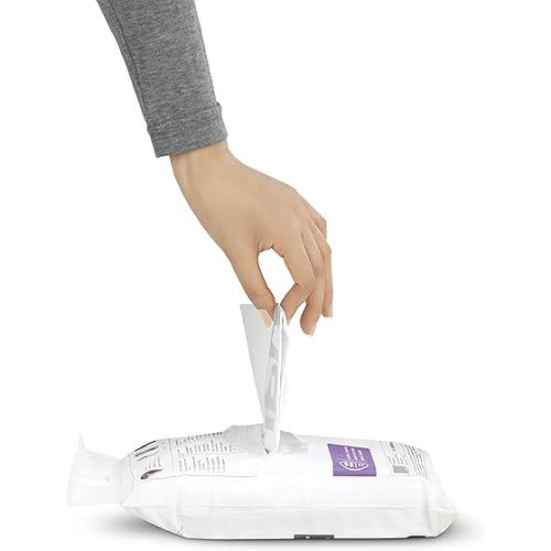 심플휴먼 simplehuman Code H Custom Fit Drawstring Trash Bags in Dispenser Packs, 20 Count, 30-35 Liter / 8-9 Gallon, White