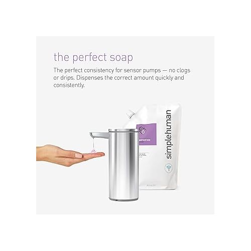 심플휴먼 simplehuman Lavender Moisturizing Liquid Hand Soap Refill Pouch, 34 Fl. Oz.