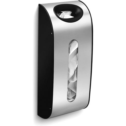 심플휴먼 simplehuman Wall Mount Grocery Bag Dispenser, Brushed Stainless Steel