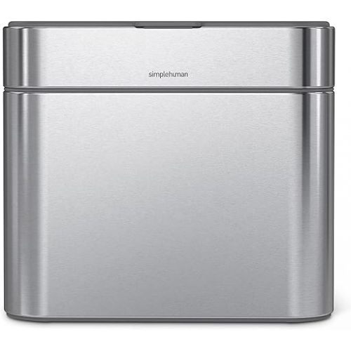 심플휴먼 simplehuman Compost Caddy, Detachable and Countertop Bin, 4 Liter / 1.06 Gallon, Brushed Stainless Steel