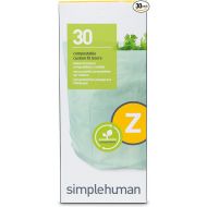 simplehuman Code Z Custom Fit Compostable Trash Bags in Dispenser Packs, 30 Count