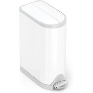 simplehuman Diaper Can with Odor Control System (Odorsorb Pods and Odorsorb Liners), 18 Liter/ 4.8 Gallon, White Stainless Steel