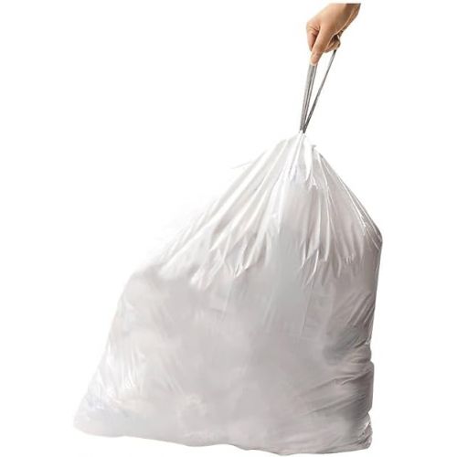심플휴먼 simplehuman Code G Custom Fit Drawstring Trash Bags, 30 Liter/8 Gallon, 12 Refill Packs (240 Count)