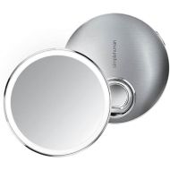 simplehuman Sensor Mirror Compact, 10X Magnification, Brushed Stainless Steel