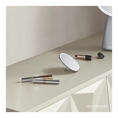 심플휴먼 simplehuman Sensor Mirror Compact, 10X Magnification, Brushed Stainless Steel