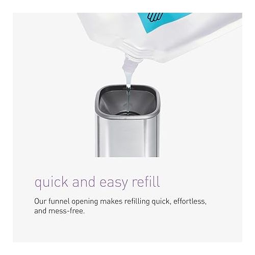 심플휴먼 simplehuman 10 oz. Pulse Pump, Liquid Soap Dispenser, Drip Free Hand Soap Pump, Brushed Stainless Steel