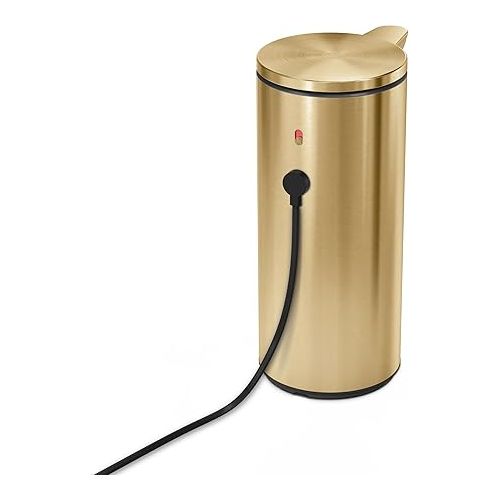 심플휴먼 simplehuman 9 oz. Touch-Free Automatic Rechargeable Sensor Pump, Brass Stainless Steel, 2024 Model