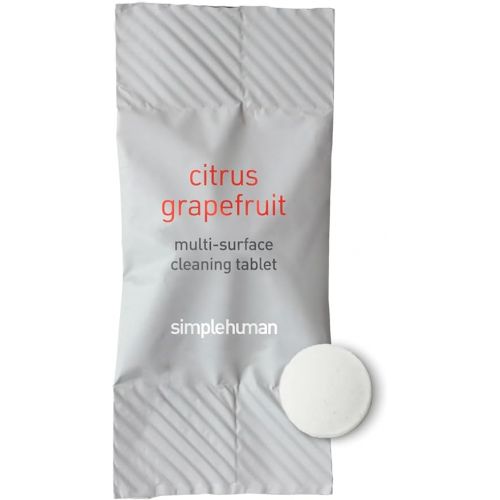 심플휴먼 simplehuman multi-surface cleaning tablets, citrus grapefruit, 12 tablets (yields 6 oz cleaner each)