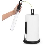 simplehuman Standing Paper Towel Holder with Spray Pump, Black Stainless Steel