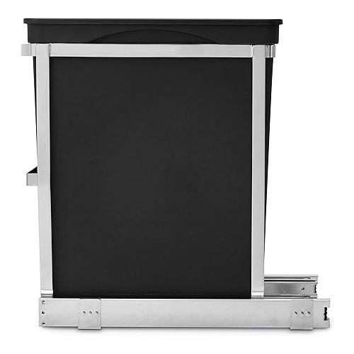 심플휴먼 simplehuman 30 Liter / 8 Gallon Under Counter Kitchen Cabinet Pull-Out Trash Can, Heavy-Duty Steel Frame