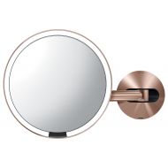 Simplehuman simplehuman 8 Sensor Makeup Mirror, Wall Mount, 5x Magnification, Rose Gold