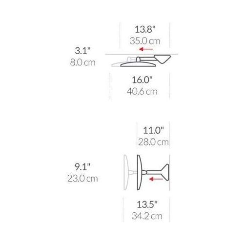 심플휴먼 simplehuman Wall Mount-5x Magnification Sensor Makeup Mirror, 20 cm, Polished