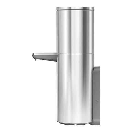 심플휴먼 simplehuman 32 oz. Liquid Soap and Hand Sanitizer Sensor Pump Dispenser Max, Brushed Stainless Steel