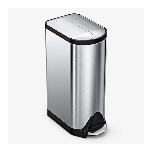 심플휴먼 simplehuman 30 litre butterfly step can fingerprint-proof brushed stainless steel + code H 60 pack liners