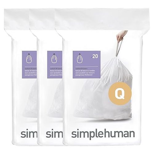 심플휴먼 simplehuman 50 litre rectangular step can fingerprint-proof brushed stainless steel + code Q 60 pack liners