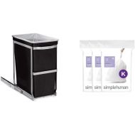 simplehuman 30 litre pull-out can heavy-duty steel frame + code K 60 pack liners