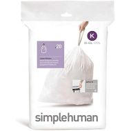 simplehuman Code K Custom Fit Trash Can Liner, 3 refill packs (60 Count), 35-45 Liter / 9-12 Gallon