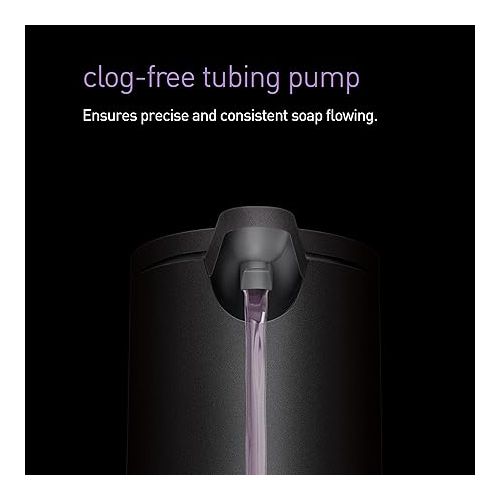 심플휴먼 simplehuman 9 oz. Touch-Free Rechargeable Sensor Liquid Soap Pump Dispenser, Matte Black