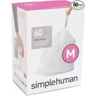 simplehuman Code M Custom Fit Liners, Tall Kitchen Extra Strong Trash Bag, 45 Liter / 12 Gallon, 3 Refill Packs (60 Count)