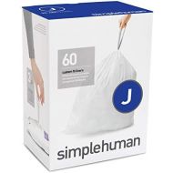 [아마존베스트]Simplehuman simplehuman Code J Custom Fit Drawstring Trash Bags, 30-45Liter / 8-12 Gallon, 3 Refill Packs (60 Count)