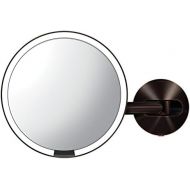 [아마존베스트]Simplehuman simplehuman Sensor Wall Mount Makeup Mirror, Dark Bronze Steel