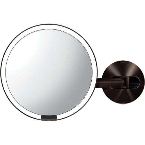 심플휴먼 [아마존베스트]Simplehuman simplehuman Sensor Wall Mount Makeup Mirror, Dark Bronze Steel