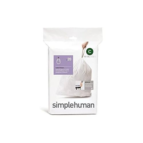 심플휴먼 [아마존베스트]Simplehuman simplehuman Custom Fit Trash Can Liner C (20 ct)