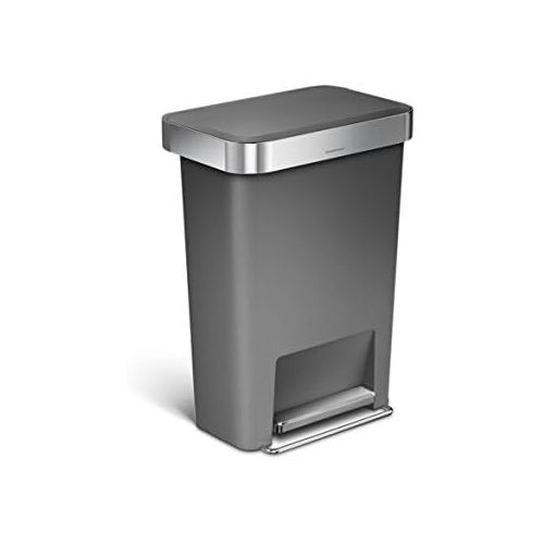 심플휴먼 [아마존베스트]Simplehuman simplehuman Liner Pocket Bin, Grey, 45 Litre