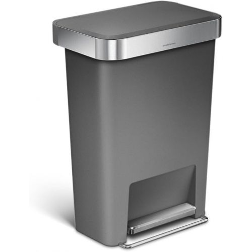 심플휴먼 [아마존베스트]Simplehuman simplehuman Liner Pocket Bin, Grey, 45 Litre