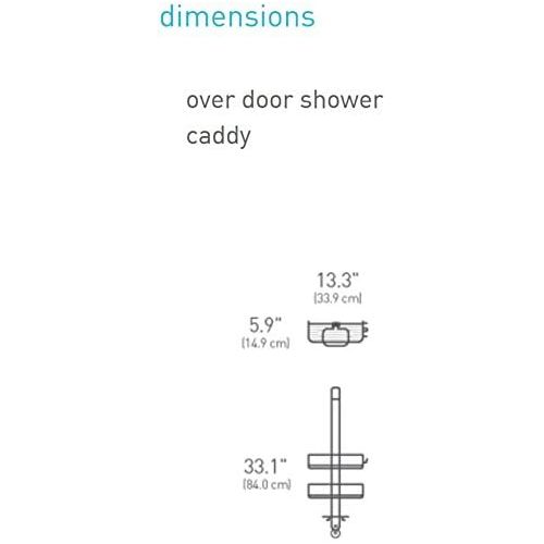 심플휴먼 [아마존베스트]Simplehuman simplehuman, Stainless Steel and Anodized Aluminum Over Door Shower Caddy