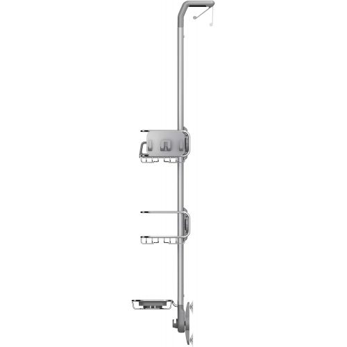 심플휴먼 [아마존베스트]Simplehuman simplehuman, Stainless Steel and Anodized Aluminum Over Door Shower Caddy