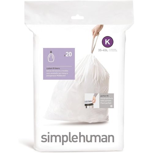 심플휴먼 [아마존베스트]Simplehuman simplehuman Code K 35-45L, White