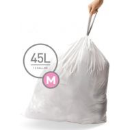 [아마존베스트]Simplehuman simplehuman Code M Custom Fit Liners, Tall Kitchen Extra Strong Trash Bag, 45 Liter/12 Gallon, 12 Refill Packs (240 Count)