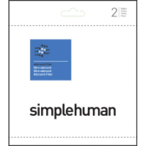 심플휴먼 [아마존베스트]Simplehuman simplehuman Odorsorb Filter Refills, Natural Charcoal (2 Pack)