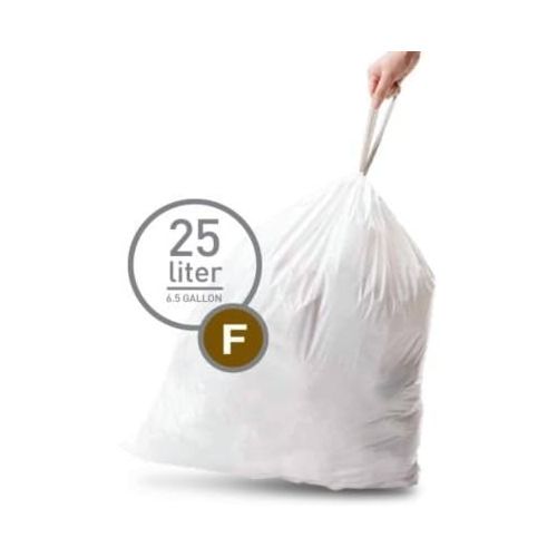 심플휴먼 [아마존베스트]Simplehuman Bin Trash Can Bags Liners New 25l Litres Size F Box Pack of 20