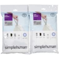 [아마존베스트]Simplehuman simplehuman Custom Fit Trash Can Liner B, White - White - 30 ct - 2 pk