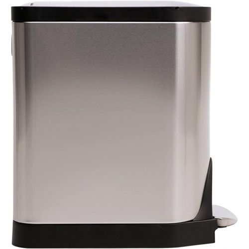 심플휴먼 [아마존베스트]Simplehuman simplehuman Butterfly Step Trash Can, Stainless Steel, Plastic Lid, 30 L / 8 Gal