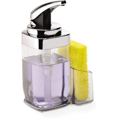 심플휴먼 [아마존베스트]Simplehuman simplehuman Precision Lever Square Push Soap Pump With Removable Caddy, Chrome And Plastic, 22 fl. oz.