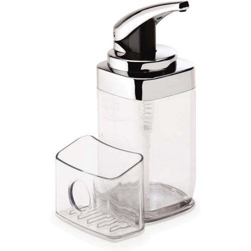 심플휴먼 [아마존베스트]Simplehuman simplehuman Precision Lever Square Push Soap Pump With Removable Caddy, Chrome And Plastic, 22 fl. oz.