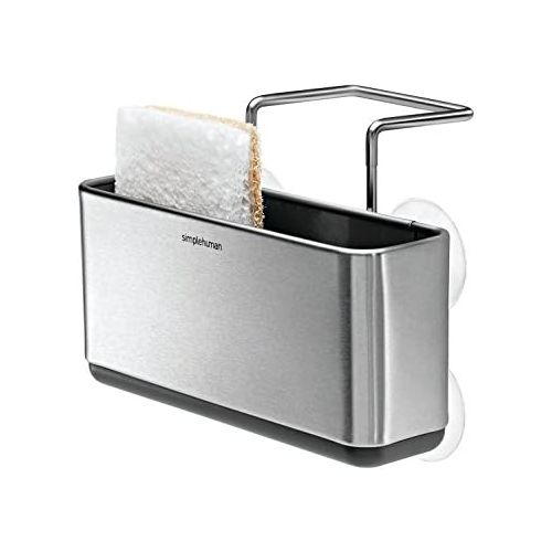 심플휴먼 [아마존베스트]Simplehuman simplehuman Slim Sink Caddy, Brushed Stainless Steel