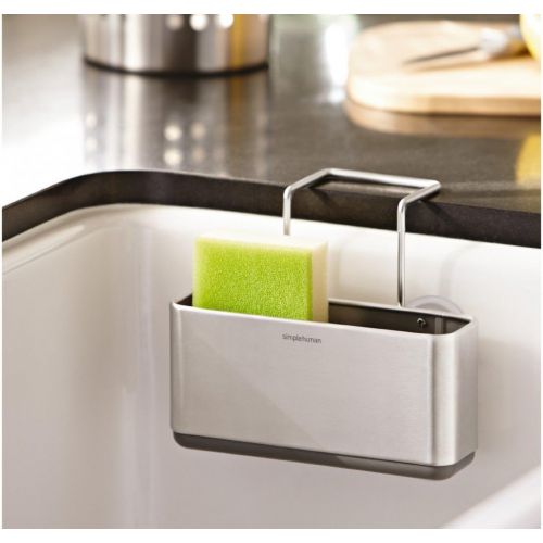 심플휴먼 [아마존베스트]Simplehuman simplehuman Slim Sink Caddy, Brushed Stainless Steel