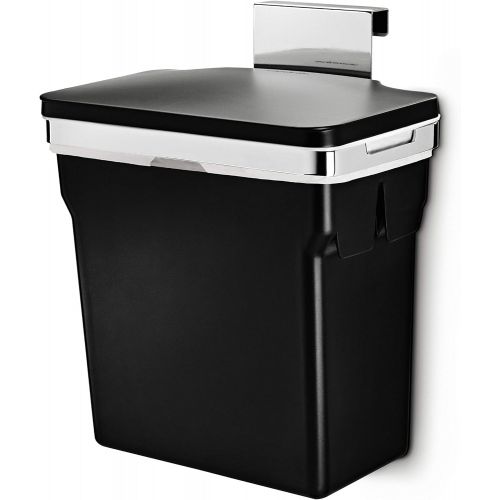 심플휴먼 [아마존베스트]Simplehuman simplehuman 10 Liter / 2.6 Gallon In-Cabinet Trash Can, Heavy-Duty Steel Frame, Black