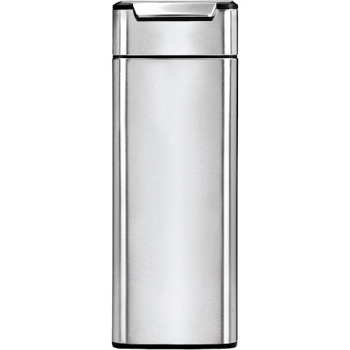 심플휴먼 [아마존베스트]Simplehuman simplehuman 40 Liter / 10.6 Gallon Stainless Steel Slim Touch-Bar Kitchen Trash Can, Brushed Stainless Steel