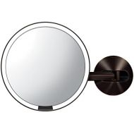 [아마존베스트]Simplehuman simplehuman Wall Mount Sensor Makeup Mirror, Dark Bronze Steel